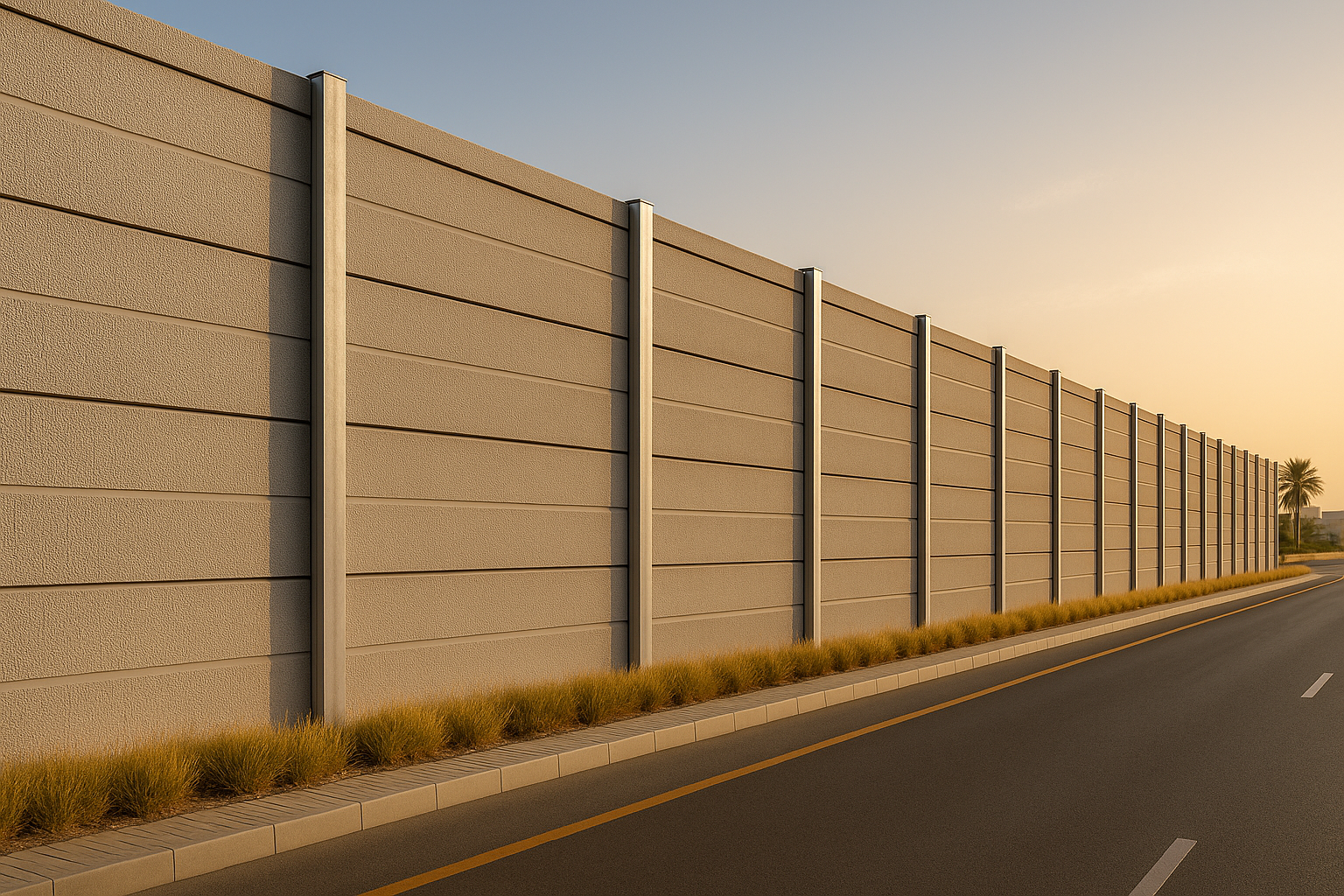 Concrete panel fences