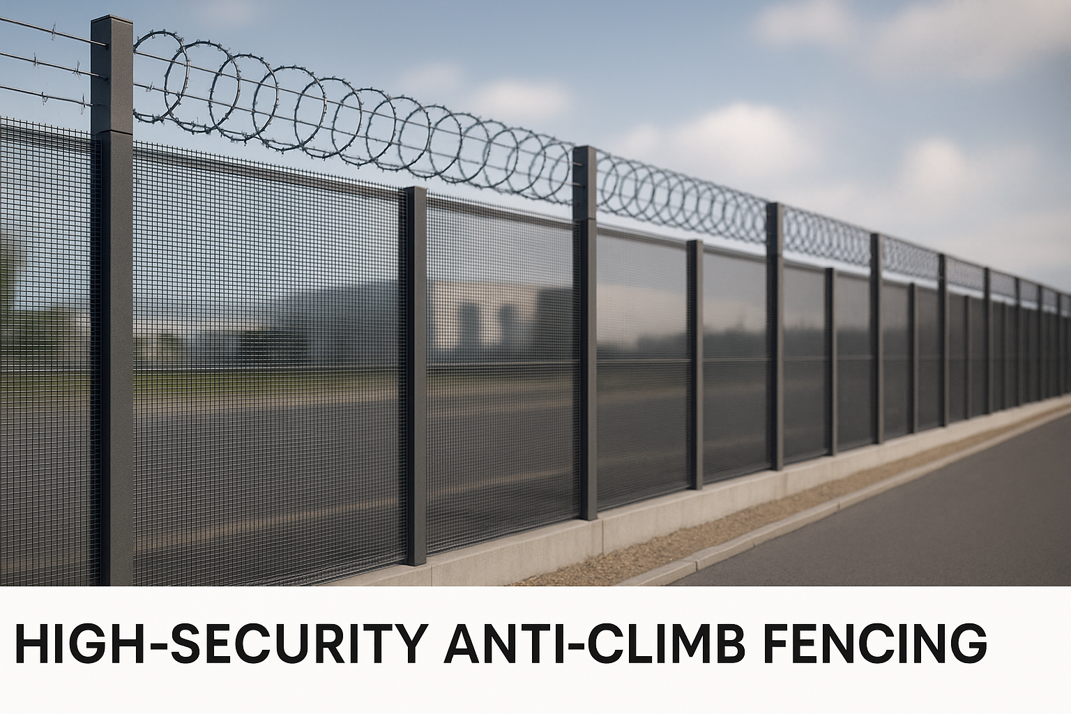 High security anti climb fencing